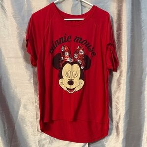 Disney Red Minnie Mouse Short Sleeve Tee